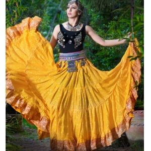Jodha Maharani Bellydance Skirt Yellow